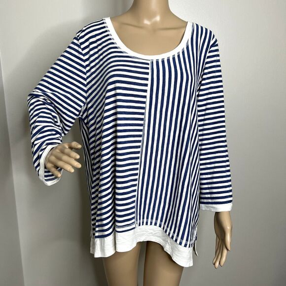 Weekend Suzanne Betro Striped Tunic Top - Picture 1 of 7